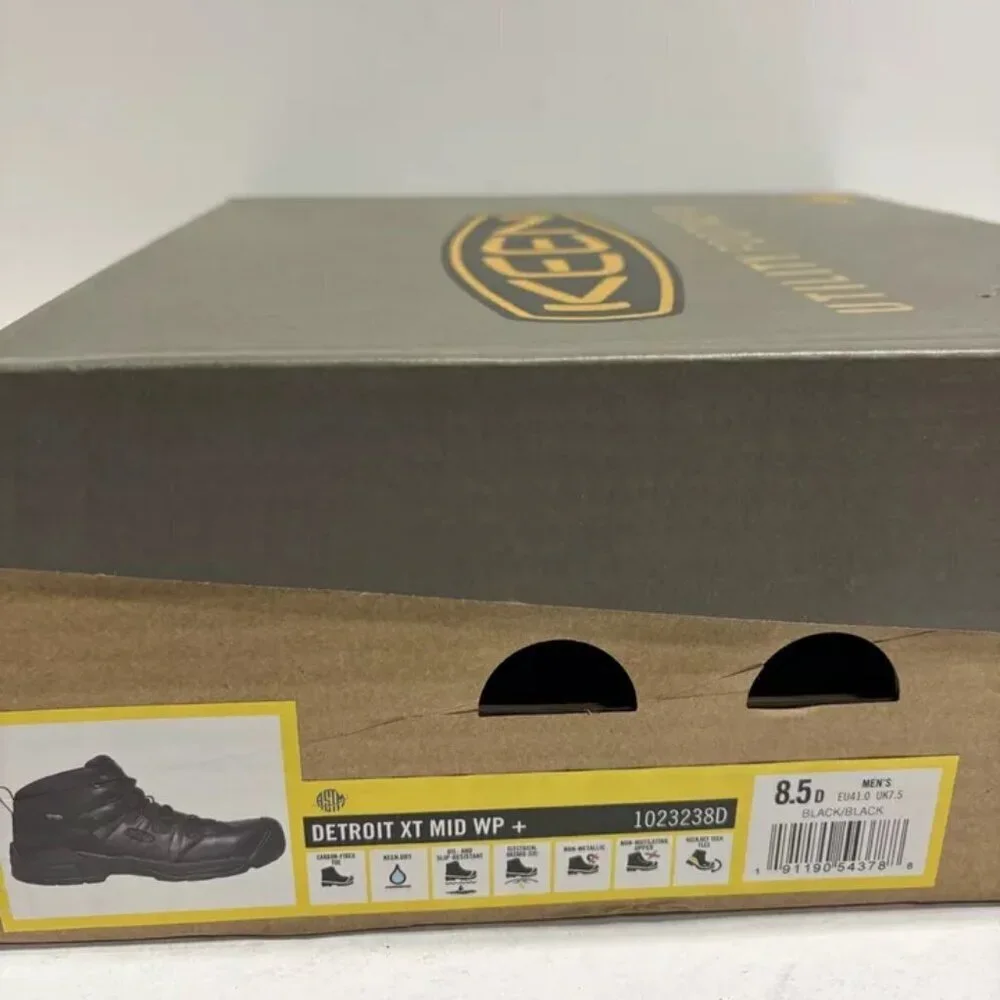 Keen Utility Men’s Detroit XT Mid Waterproof Boots Black, Size 8.5 D